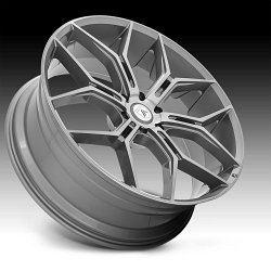 Asanti Black Label ABL38 Monarch Truck Titanium Brushed Custom Wheels 2